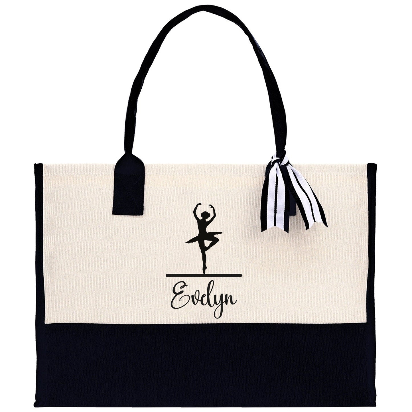 Dance Personalized Tote Bag Ballet Bag Gymnastic Bag Ballerina Bag Dancer Gift Dance Teacher Gift Dance Student Bag Custom for Women Girls