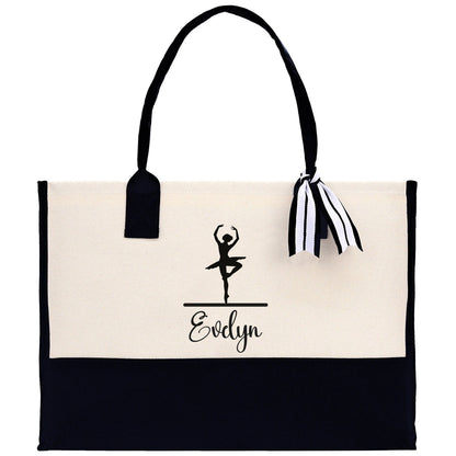 Dance Personalized Tote Bag Ballet Bag Gymnastic Bag Ballerina Bag Dancer Gift Dance Teacher Gift Dance Student Bag Custom for Women Girls