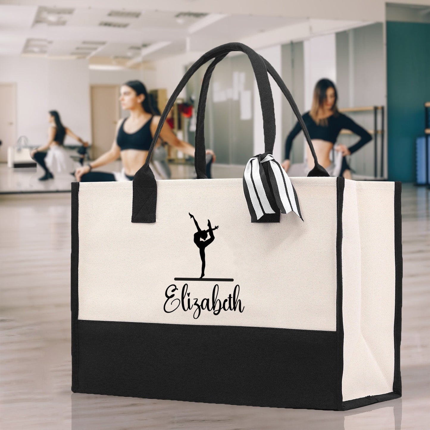 Dance Personalized Tote Bag Ballet Bag Gymnastic Bag Ballerina Bag Dancer Gift Dance Teacher Gift Dance Student Bag Custom for Women Girls
